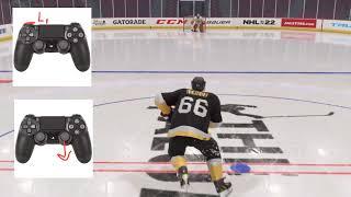 КАК СДЕЛАТЬ ФИНТ КЛЮШКА - КОНЕК - КЛЮШКА, БРОСОК ИЗ-ПОД НОГ В NHL 22?