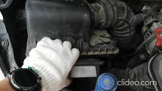 Hyundai Grand Starex 4wd - замена воздушного фильтра двигателя. air filter quick replacement