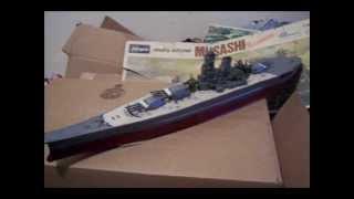 IJN Musashi 1:450 Hasegawa Model Kit Ressurection Fabricating Tri-Barrel Anti Aircraft AA Guns