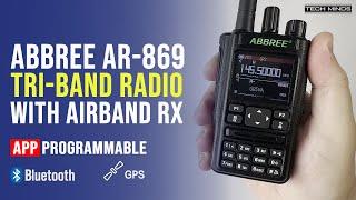 ABBREE AR-869 Tri Band Handheld Transceiver - Bluetooth & GPS