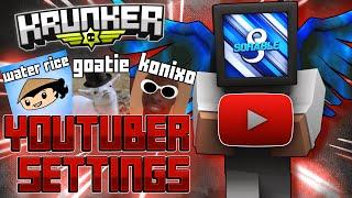 USING YOUTUBERS KRUNKER SETTINGS! (Trickshots and Nukes)