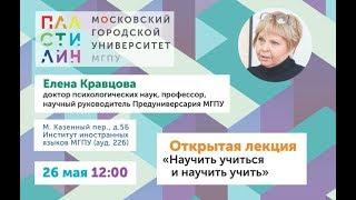 Научить учиться и научить учить. Елена Кравцова / Пластилин. МГПУ