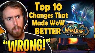 Asmongold Reacts To "Top 10 Changes Made After Vanilla WoW That Made the Game Better" By hirumaredx