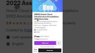 Udemy Coupon Code | Oracle Cloud Infrastructure Foundations 2022 Associate