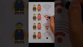 Gravity Falls Dipper Mabel lego figure wi-fi drawing  #shorts #viral #trend