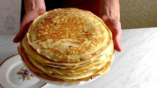 БЛИНЧИКИ МОЕГО ДЕТСТВА.Научила готовить мама.Pancakes with milk.