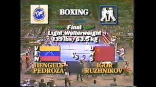 Engels Pedroza (VEN) vs Igor Ruzhnikov (RUS) (20/07/1986) Final Light Welterweight