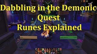 Dabbling in the Demonic Quest - Runes Explained