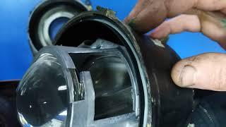 Lens headlamp cleaning