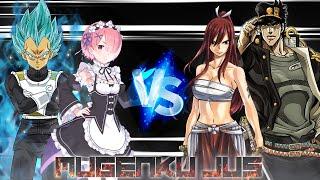 Vegeta DBS & Ram vs Jotaro & Erza Scarlet ANIME MUGEN JUS Team Fight 2 vs 2