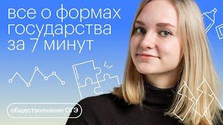 Все о формах государства за 7 минут | Обществознание ОГЭ с Зоей Титовой