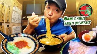 6 am Ichiran Ramen BREAKFAST & Trying the ORIGINAL Takoyaki in Osaka Japan