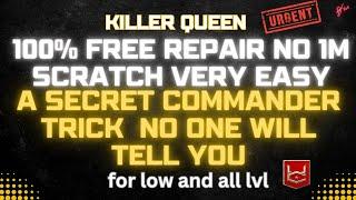 war commander killer queen event secret trick that no one will tell you.all lvl free no any repair