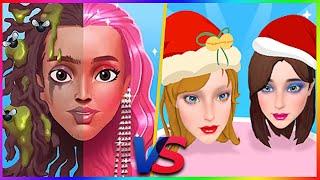 MAKE HER UP VS MAKEUP BATTLE Game ‍ Gameplay (1) Android, iOs NEW VERSUS Game 3D