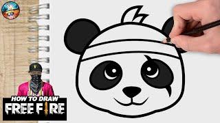 How To draw pet skin FREE FIRE panda Drawing ff - cara menggambar mudah