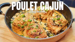 POULET CAJUN AVEC UNE SAUCE LIÉE AU PARMESAN |  35 minutes de travail, facile et pleine de saveurs !