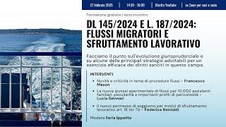 DL 145/2024 e L. 187/2024: flussi migratori e sfruttamento lavorativo