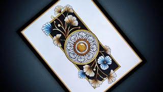 How to draw mandala art easy | Wall Frame Mandala art | Mandala art @VennilaYLCreations |Wall art