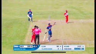 Cricket | Nepal v OMN | GJHA | 23 runs in 1 over | shared from kantipur max |