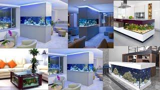 Indoor Fish Aquarium Ideas| wall mounted aquarium design | aquarium decorating ideas