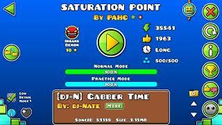 SATURATION POINT'' 100% Insane Demon By PAHC Geometry Dash