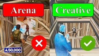 Why your good in creative but not in arena