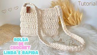 Tutorial INCRÍVEL dessa Bolsa de Croche PERFEITA e Linda - Muito Facil e Rapida - VOCÊ PRECISA DELA