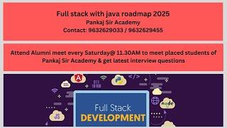 Fullstack with java - Syllabus Roadmap by Pankaj Sir - Contact 9632629033