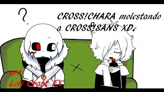Cross!Chara molestando a Cross!Sans XD
