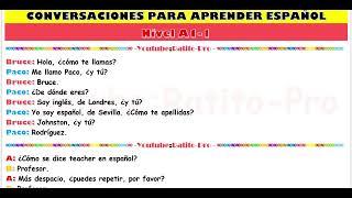 Conversaciones para aprender español - Nivel A1  - Learn Spanish