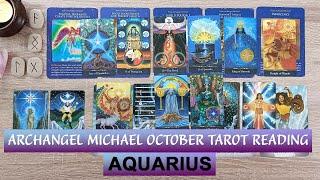 AQUARIUS OCTOBER Archangel Michael Tarot Reading🪄🪐#aquarius  #aquariustarot #archangelmichael