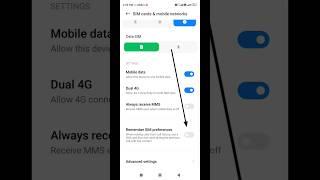 Remember sim performance setting On in xiaomi #shorts