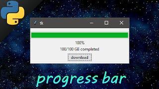 Learn Python tkinter GUI progress bars easy 