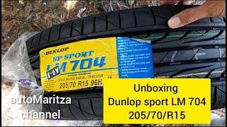 Dunlop SP Sport LM 704 205/70/R15 Unboxing car tyre