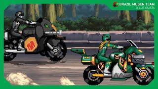 Green & Black Rangers Ride Into Battle! Power Rangers Fan Game Gameplay!