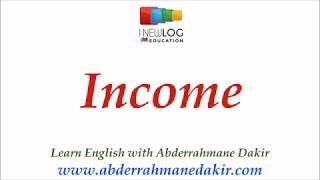 income | Vocabulary for Arabic speaker