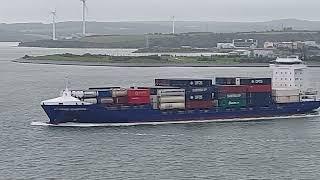 Container Ship HENRIKE SCHEPERS leaving Cobh 20th August 2023.