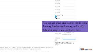 How to check disk usage and bandwidth usage in cPanel with NodePlex
