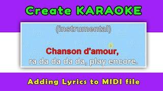 Adding Lyrics to midi file - create karaoke