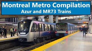 Montreal Metro - Bombardier MR73 & Bombardier-Alstom MPM10 'Azur' Compilation - STM