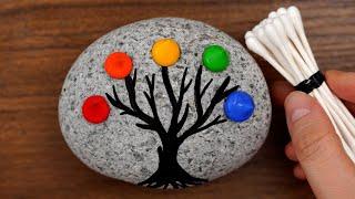 Simple & Easy Acrylic Painting on Stone｜Step by Step｜Painted Rocks｜Satisfying (1248)