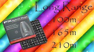 Long Range Slug Reviews S01E15: 22gr FX Hybrid Slugs on 100m, 165m ,210m