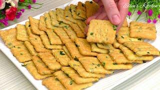 Crispy crackers in 15 minutes! Quick and budget recipe!