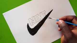 How to draw NIKE logo.  (FOCAL PENCIL)