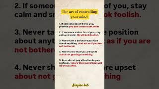 The art of controlling your mind #motivation #youtubeshorts