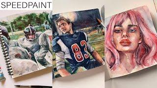 3 WATERCOLOR SKETCHES IN 6 MIN 