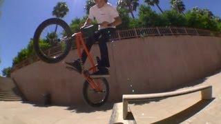 How to feeble grind hard 180 BMX with Drew Hosselton