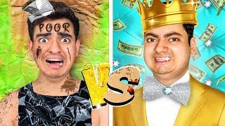 Living on 100 Rs Vs 10,000 Rs For *24 Hours* | Overnight Survival Challenge