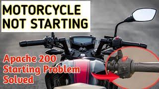 TVS Apache RTR 200 4V Starting Problem Solve || How did solve the starting problem in my APACHE 200