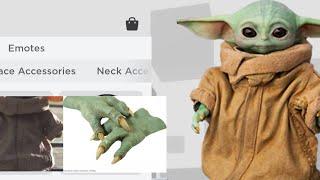 Making my ROBLOX account look like baby yoda